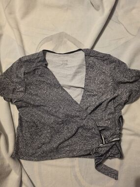PINK Victoria's Secret Heathered Gray Logo Croo Tee